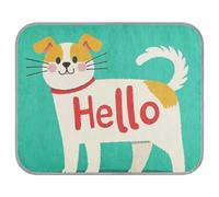 tplaotee Hello Cartoon Cute White Dog Summer Gel Cooling mat for Dogs Self Cooling mat for Dogs for Chihuahua Indoors cat Essentials cama Fria para perro M