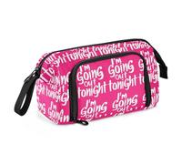 tplaotee I'm Going Out Tonight Hot Pink Pencil Box Large Capacity Case With Pencil with Compartment for Kids Preppy School