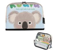 tplaotee Just A Girl Who Loves Koala Pencil Storage Case Large Capacity Pen Bag Multi-Purpose Coin for Teens Preppy School Supplies bolsad para herramientas