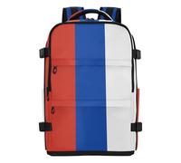 tplaotee Large Backpack Clean Design Travel Bag Men Travel Essentials for Business Casual or College 20L Russia Flag Russian Federation National Blue Red