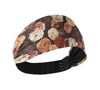 tplaotee Love Floral Anime Chocolate Moisture Wicking headband holder Elastic hairband for Workouts Running basketball washing face