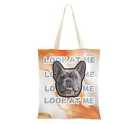 tplaotee Marble Orange White Gold Customized Pet Avatars on Canvas Tote Personalized Picture Canvas Grocery Bag Tote Bag Bulk For Teachers Plain