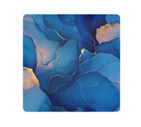 tplaotee Marble Rose Gold Royal Blue Magic Sticker Makeup Bag Cloth Travel Make Up Organizer Wrap Camera Lens Cloth Wrapper Organizer Bags For Women Size 21.7x21.7in