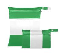 tplaotee Mess-Proof Bag For Gym 2 Pack Nigeria Flag Nigerian National Green