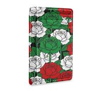 tplaotee Mexico Flag Mexican Rose leather small womens wallet slim with money clip RFID Blocking slim credit card holder for men&women
