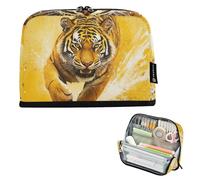 tplaotee Mighty Animal Realistic Style Yellow Pencil Holder Large Capacity Pen Case Organizer Multifunctional Stationery Pen Bag for Student School Supplies estuches para lapices