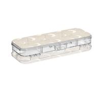 tplaotee Moons Stars Starry Retro Designed Clear Pencil Box Plastic Double Deck Hard Pens Case For Craft Art With Lid