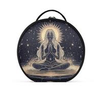 tplaotee muse moon godness boho Cosmetic Bags with Compartments & Handle Waterproof Cosmetic Bag For Women with adjustable dividers 11 IN