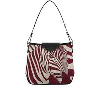 tplaotee National Vietnam War Veterans War Bird Shoulderbags for Women Ladies Purses with Removable Strap for Daily, Burgundy Zebras Skin Texture, One Size