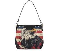 tplaotee National Vietnam War Veterans War Bird Shoulderbags for Women Ladies Purses with Removable Strap for Daily, American Flag Color Bird, One Size