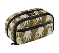 tplaotee Old Style ghosts Gold Expandable Pen Bag Big Capacity Pencil Case for College & High