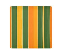 tplaotee Orange and green straight stripe pattern Self-Adhesive Makeup Organizer Bag Cloth Organizer Wrap Camera Lens Cloth Wrapper For Organization Size 21.7x21.7in