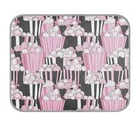 tplaotee Pink Black Cartoon Cute Popcorn Summer Cooling Blankets Self Cooling Pads for Dogs for Pets cat Outdoor Unique tapete Frio para Perros M