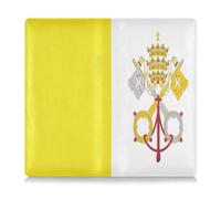 tplaotee Premium Leather Car Registration and Insurance Holder Vatican Flag