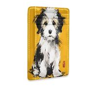 tplaotee Puppy Tradition Chinese Ink leather slim wallets for men With Cash Slot RFID Blocking small wallet for cards for Men and Women