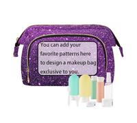 tplaotee Purple Starry Bright Shining Makeup Case Storage Bag personalize Lightweight Jewelry for Make Up, purple starry bright shining, One Size