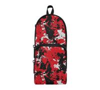 tplaotee Red Camouflage Camouflage Nylon 3 Compartments School Pencil Bag Large Capacity Pencil Case With Compartments Stationery pouching Organizer for Boys Elementary 1600ml