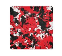 tplaotee Red Camouflage Camouflage Self Adhesive Makeup Travel Case Cloth Organizer Wrap Camera Lens Cloth Wrapper Makeup For Women Size 21.7x21.7in