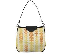 tplaotee Red Roses on Black Background Shoulderbags for Women Ladies Purses with Removable Strap for Nurse Travel Work, Nordic Wheat Ear Pattern in Golden Yellow, One Size