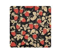 tplaotee Red strawberry Magic Sticker Makeup Holders Cloth Cosmetic Organizer Wrap Camera Lens Cloth Wrapper For Organization Size 21.7x21.7in