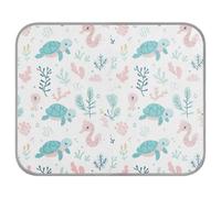 tplaotee Safari Sea Animals Cartoon Simple Summer Cooling Bed for Dogs Self Cooling Outdoor cat mat for Doggy Indoor Essentials Camas frias para Perros M