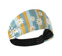 tplaotee Simple Daisy Minimalist Moisture Wicking summer headbands for women Elastic head bandanas for women for Gym Gym make up make up