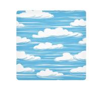 tplaotee Sky Blue and Pure White stripe pattern,doodle art Magic Sticker Makeup Bag Cloth Make Up Organizers Wrap Camera Lens Cloth Wrapper Organizer Bags For Women Size 21.7x21.7in