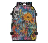 tplaotee Sleek Work Backpack Day Of The Dead White Skull