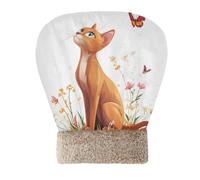 tplaotee Sleeping Bag Covered Cat Bed for Indoor Cats and Mini Dogs Cartoon Cute Abyssinian Cats Hideaway Pet Snuggle Sack Cold Weather Semienclosed Comfortable