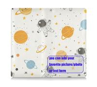 tplaotee Space Astronauts Planets customize Premium Leather Car Registration & Insurance Card Holder Essential Wallet Case Registration and Insurance Card Holder for Driver Auto Owners Trailer