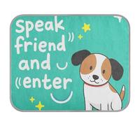 tplaotee Speak Friend and Enter Cartoon Cute White Dog Summer pet Cooling mats for Dogs Self Cooling cat Bed for Outside for Chicken Dogs Outside Non Slip cama Fria para perro M