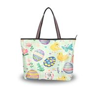 tplaotee Spring Fresh Easter Egg Chicks Everyday Tote tote with pockets purses and handbags crossbody for, Spring Fresh Easter Egg Chicks, M