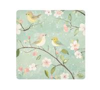 tplaotee Spring pear blossom birds green Self Adhesive Make Up Bag Cloth Makeup Organizer Wrap Camera Lens Cloth Wrapper For Organization Size 21.7x21.7in