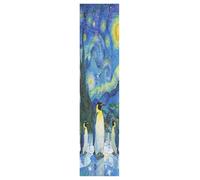 tplaotee Starry Night Penguins Design Grip Tape for Skateboards Anti Slip Scooter Griptape Anti Slip Grip Tape Cruiser, 44×10 Inch