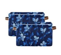 tplaotee Sweet Callistephus Flowers Royal Blue storage baskets,folding and waterproof baskets for organizing with sturdy handle tubs 5 gallon 5 gallon 2 Piecing for bathroom tool