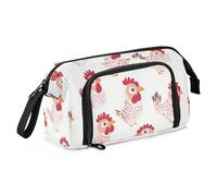tplaotee Sweet Chickens Pencil Cases Large Capacity Case With Pencil with Handle for Preppy Elementary