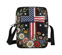tplaotee The American Flag The Cross Black messenger bag for women crossbody crossbody bag women's crossbody handbags Shoulder Handbag For Travel Adjustable Strap for Travel Travel School