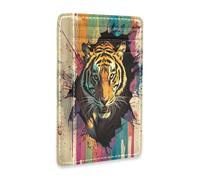 tplaotee Tigers Breaking Through The Wall leather slim wallet women with money clip RFID Blocking small card holder for men&women