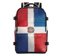 tplaotee Tool Backpack Lightweight Work Business Backpack for Women Men Laptop Bag 15.6 Inch for Travel Business Casual or College 20L Oil Painting Flag The Dominican Republic