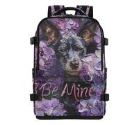 tplaotee Traveling Backpack Lightweight Laptop Messenger Bag Personal Item Travel Bag for Travel Business Casual or College 20L Be Mine Oil Painting Dog Lilac