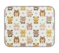 tplaotee Trendy Blue Polka Dot Cute Animal Cat Summer Dog Cooling Blankets for Large Self Cooling pad for Cats Outdoor for pet Indoors Washable esterilla refrescante para Perros M