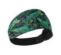 tplaotee Tropical Lizard Lunar Black Non-Slip? women's fashion headbands Elastic sweaty bands for Running Running washing face washing face
