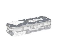 tplaotee Undermarine Shark Dark Blue Designed Clear Pencil Box Double-Deck Transparent Pens Case For Stationery With Snap Lid