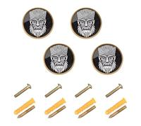 tplaotee Viking God in Asgard Furniture Handles and Knobs Boho Hardware 1.26 Inch (32mm) Boho Dresser Knobs Gold for Kitchen 4 Pack
