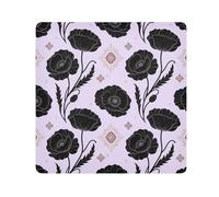 tplaotee vintage black flower lilac Magic Makeup Organizer Bag Cloth Cosmetic Bag Organizer Wrap Camera Lens Cloth Wrapper Cosmetic Organizers For Travel Size 21.7x21.7in