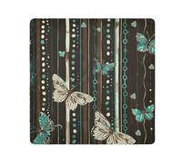 tplaotee vintage butterflies Magic Sticker Makeup Organizer Bag Cloth Cosmetic Organizer Wrap Camera Lens Cloth Wrapper Organizer Bags For Women Size 21.7x21.7in