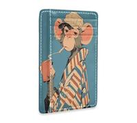 tplaotee Vintage Monkey leather small womens wallet slim With Cash Slot RFID Blocking card case wallet for men&women