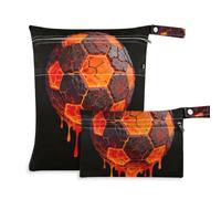 tplaotee Washable Bag For Baby 2 Pack Drip-Style Lava Football