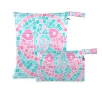 tplaotee Washable Bag For Baby 2 Pack Pisces Style Blue Pink