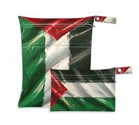 tplaotee Washable Bags For Baby 2 Pack Palestine Flag Green Black